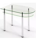 Glass dining table D-10-2 with tempered glass and chrome legs order